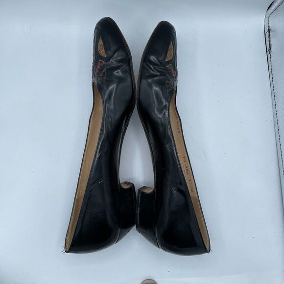 Vintage SALVATORE FERRAGAMO Leather Pump 10 - Picture 5 of 16